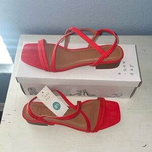 Bright red Meadow strappy Sandals 8.5